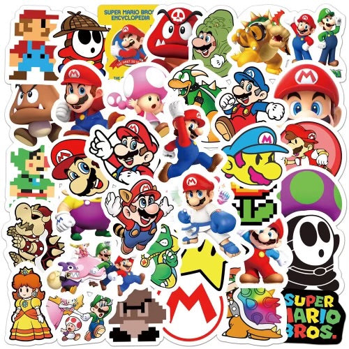 'Mario' Stickers 50 Pack